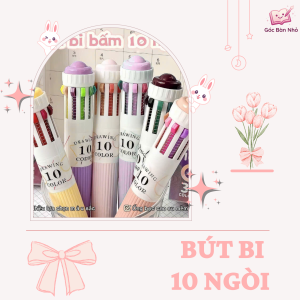 Bút Bi Bấm 10 Màu Đa Năng